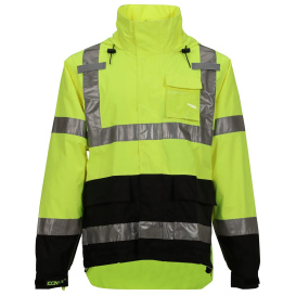 Tingley J27122 Type R Class 3 Ripstop Rain Jacket - Yellow/Lime