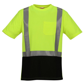 Tingley S75122 Type R Class 2 Black Bottom Safety Shirt - Yellow/Lime