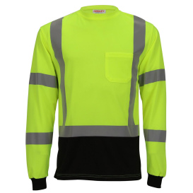 Tingley S75622 Type R Class 3 Black Bottom Safety Shirt - Yellow/Lime