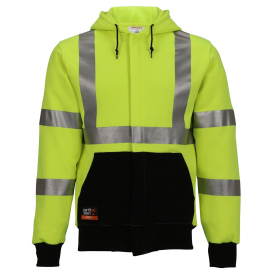 Tingley S88122 Type R Class 3 FR Safety Sweatshirt - Yellow/Lime