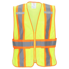 Tingley V70832 Type R Class 2 Adjustable Two-Tone Safety Vest - Yellow/Lime