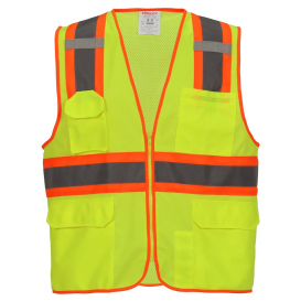 Tingley V73852 Type R Class 2 Two-Tone Surveyor Vest - Yellow/Lime