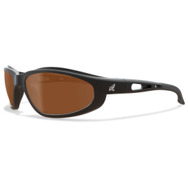 Edge TSM215 Dakura Safety Glasses - Black Rubberized Frame - Copper Polarized Lens
