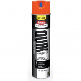 Krylon TT3701007 Quik-Mark TallBoy Solvent-Based Marking Paint - Fluorescent Red/Orange