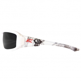 Edge TXB246-C2 Brazeau Designer Safety Glasses - White Frame - Smoke Polarized Lens