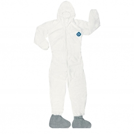 MCR Safety TY122S DuPont Tyvek Coverall w/ Attached Hood & Boots - Zipper Front