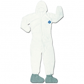 River City TY122S DuPont Tyvek Coverall w/ Attached Hood & Boots - Zipper Front - Elastic Sleeves & Ankles