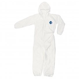 MCR Safety TY127S DuPont Tyvek Coverall w/ Attached Hood - Zipper Front - Elastic Sleeves & Ankles