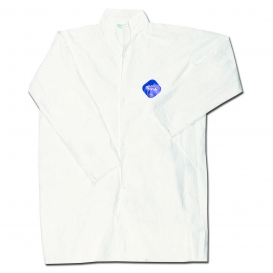 River City TY210S DuPont Tyvek Lab Coat w/ Collar - Front Snap Closure - Open Sleeves