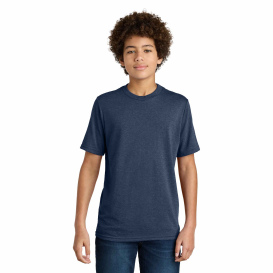 Port & Company PC340Y Youth CVC Tee - Team Navy Heather