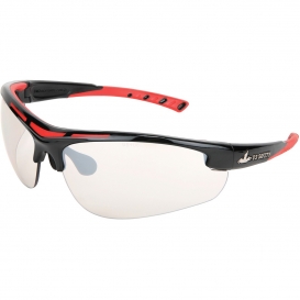 MCR Safety DM1229 Dominator DM2 Safety Glasses - Black/Red Frame - Indoor/Outdoor Lens