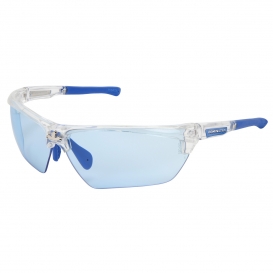 MCR Safety DM1323PF Dominator DM3 Safety Glasses - Blue/Clear Frame - Light Blue MAX6 Anti-Fog Lens
