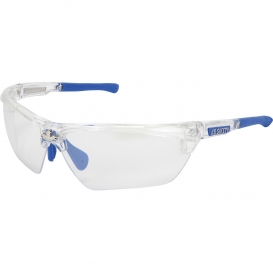 MCR Safety DM1329 Dominator DM3 Safety Glasses - Blue/Clear Frame - Indoor/Outdoor Lens