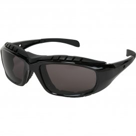 MCR Safety HDX112PF HDX1 Safety Glasses/Goggles - Black Foam Lined Frame - Gray MAX6 Anti-Fog Lens