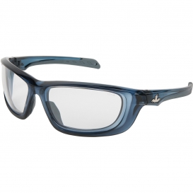 U.S. Safety UD120PF USS Defense Safety Glasses - Blue Frame - Clear Anti-Fog Lens