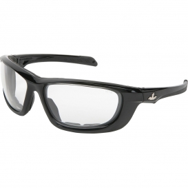 MCR Safety UD210PF UD2 Safety Glasses - Black Foam Lined Frame - Clear MAX6 Anti-Fog Lens