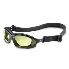 Uvex Seismic Safety Glasses - Black Frame - Amber Anti-Fog Lens