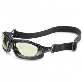 Uvex Seismic Safety Glasses - Black Frame - Green Shade 1.2 Anti-Fog Lens