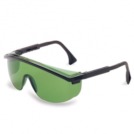 Uvex Astrospec 3000 Safety Glasses - Black Duoflex Temples - Green Shade 2.0 Lens