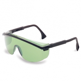 Uvex Astrospec 3000 Safety Glasses - Black Spatula Temples - Green Shade 1.2 Lens