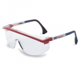 Uvex Astrospec 3000 Safety Glasses - Patriot Duoflex Temples - Clear Lens