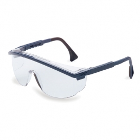 Uvex Astrospec 3000 Safety Glasses - Blue Spatula Temples - Clear Anti-Fog Lens
