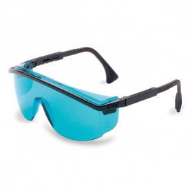 Uvex Astrospec 3000 Safety Glasses - Black Duoflex Temples - Blue Anti-Fog Lens