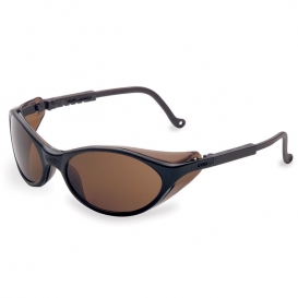 Uvex Bandit Safety Glasses - Black Frame - Brown Lens