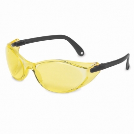 Uvex Bandido Safety Glasses - Black Temples - Amber Lens