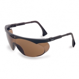 Uvex Skyper Safety Glasses - Black Frame - Brown Anti-Fog Lens