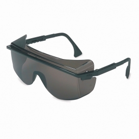 Uvex Astro OTG 3001 Safety Glasses - Black Frame - Gray Anti-Fog Lens