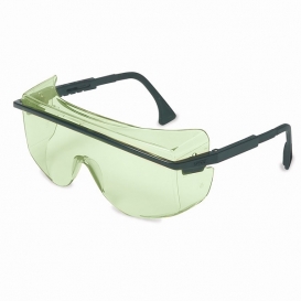 Uvex Astro OTG 3001 Safety Glasses - Black Frame - Green Shade 1.2 Lens