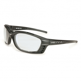 Uvex S2600HS Livewire Safety Glasses - Black Frame - Clear HydroShield Anti-Fog Lens