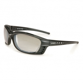 Uvex Livewire Safety Glasses - Black Frame - SCT-Reflect 50 Anti-Fog Lens