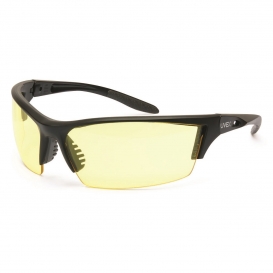 Uvex S2822XP Instinct Safety Glasses - Matte Black Frame - Amber Anti-Fog Lens