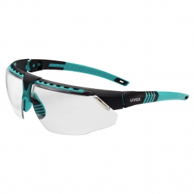 Uvex S2880 Avatar Safety Glasses - Teal Frame - Clear Lens
