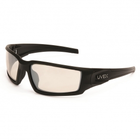 Uvex S2943 Hypershock Safety Glasses - Matte Black Frame - Indoor/Outdoor Mirror Lens