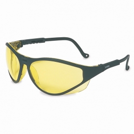 Uvex U2 Safety Glasses - Black Frame - Amber Lens