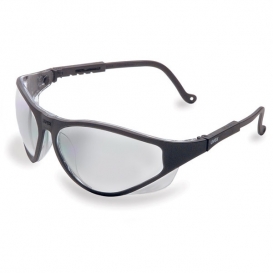 Uvex U2 Safety Glasses - Black Frame - Indoor/Outdoor Mirror Lens