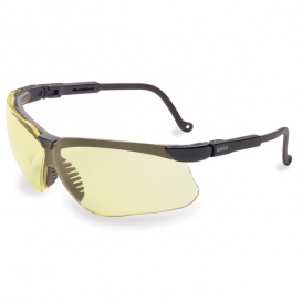 Uvex Genesis Safety Glasses - Black Frame - Yellow Anti-Fog Lens