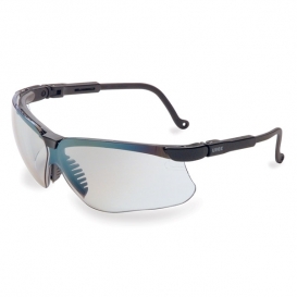 Uvex Genesis Safety Glasses - Black Frame - Gray Indoor/Outdoor Mirror Lens