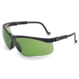 Uvex Genesis Safety Glasses - Black Frame - Green Shade 2.0 Lens