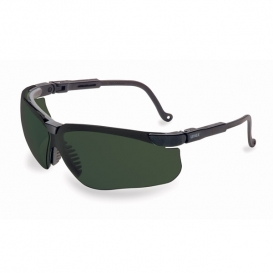 Uvex Genesis Safety Glasses - Black Frame - Green Shade 5.0 Lens