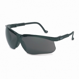 Uvex Genesis Safety Glasses - Black Frame - Dark Gray Anti-Fog Lens