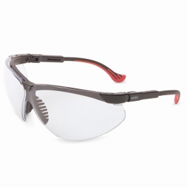 Uvex Genesis XC Safety Glasses - Black TPE Frame - Clear Lens