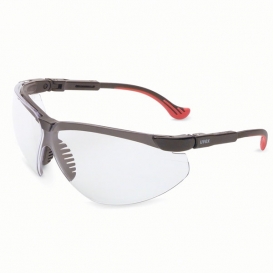 Uvex Genesis XC Safety Glasses - Black Frame - Clear Anti-Fog Lens