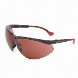Uvex Genesis XC Safety Glasses - Black Frame - Copper Anti-Fog Lens