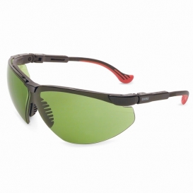 Uvex Genesis XC Safety Glasses - Black Frame - Green Shade 2.0 Lens