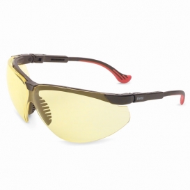 Uvex Genesis XC Safety Glasses - Black Frame - Amber Lens