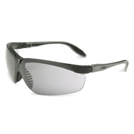 Uvex Genesis S Safety Glasses - Black Frame - Gray Lens